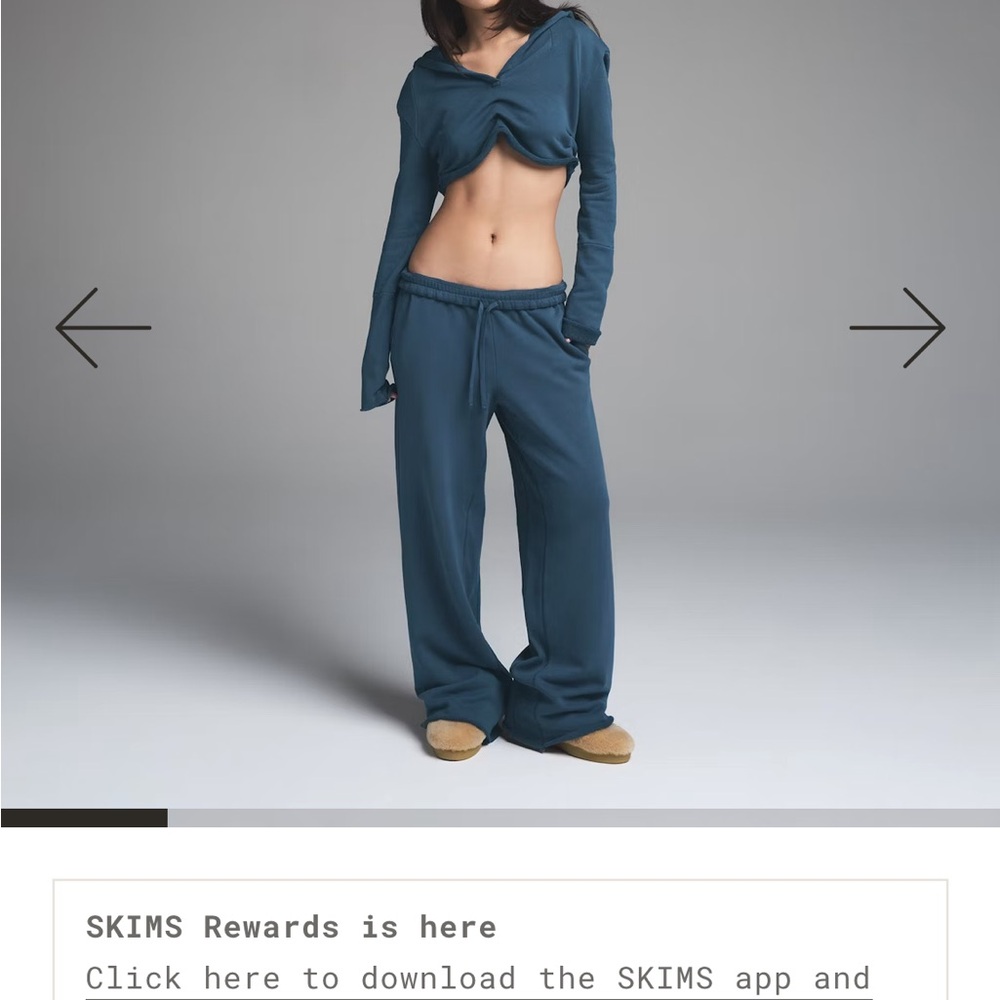 SKIMS Women's Blue and Gray/Purple Lounge Set Pants. Both pairs are NWT.